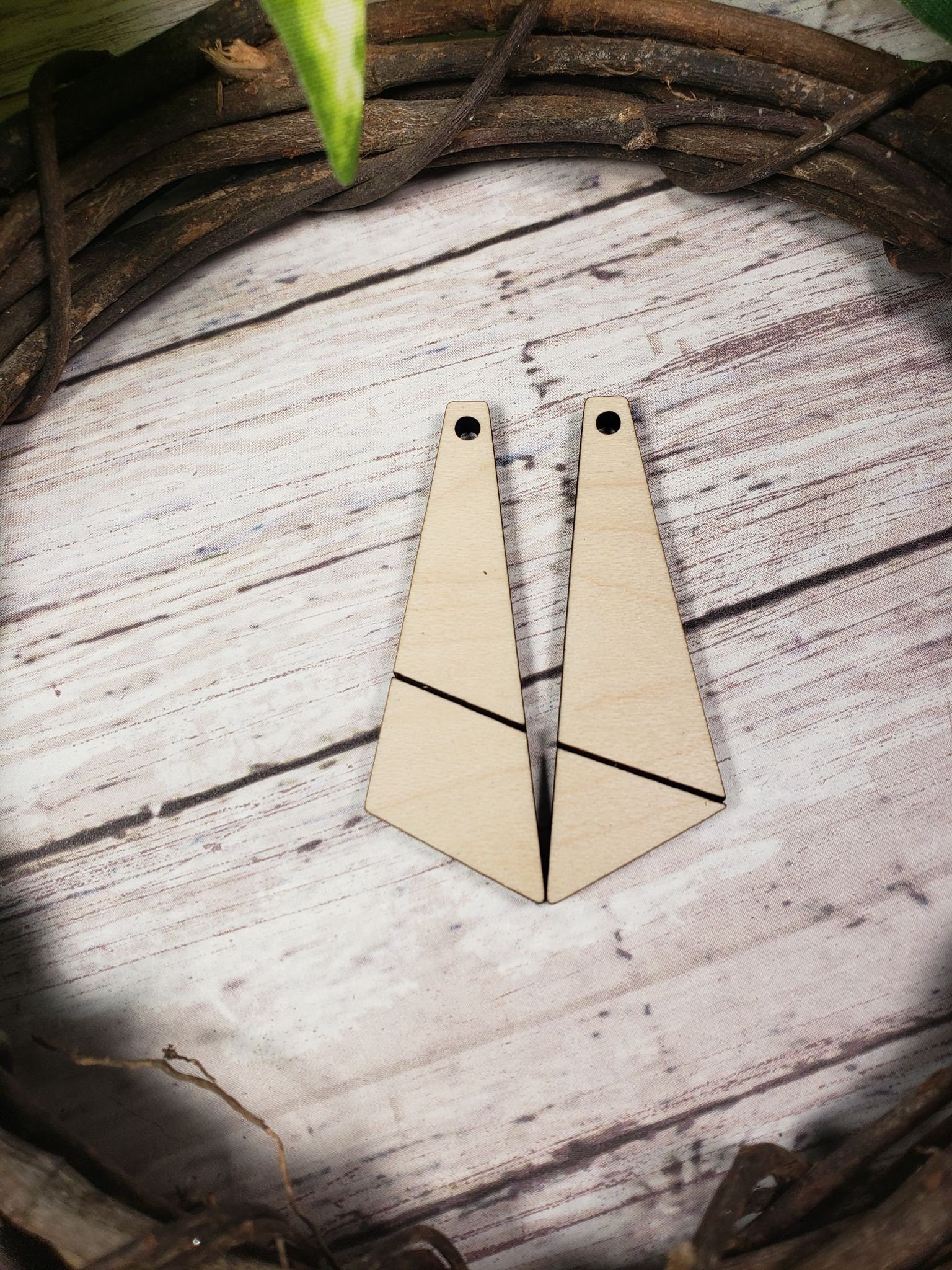 Wooden Earring Blanks 5 Pairs DIY Earrings Unfinished Dangle Etsy