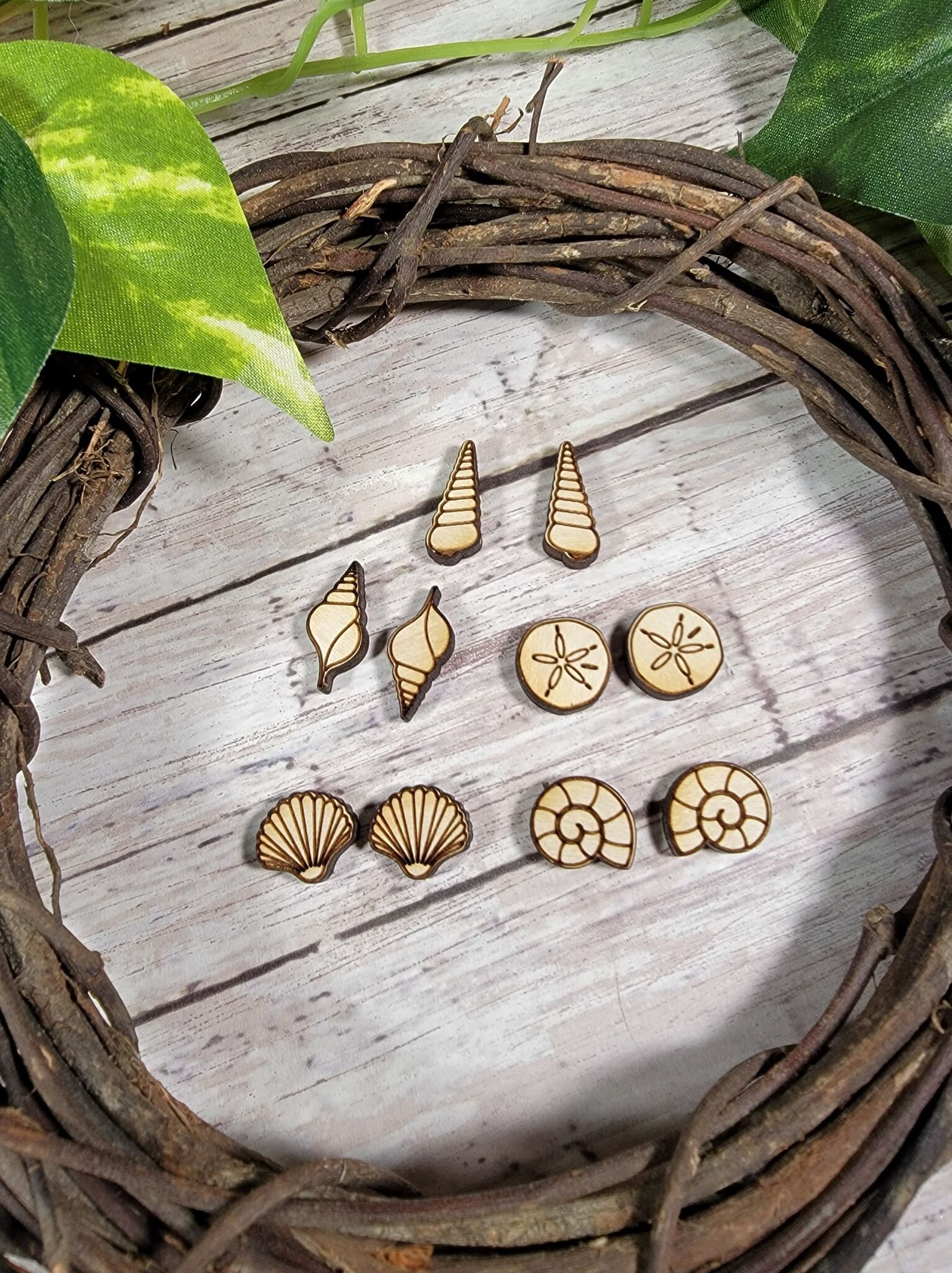 Wooden Earring Blanks Stud Pairs DIY Earrings Unfinished Etsy