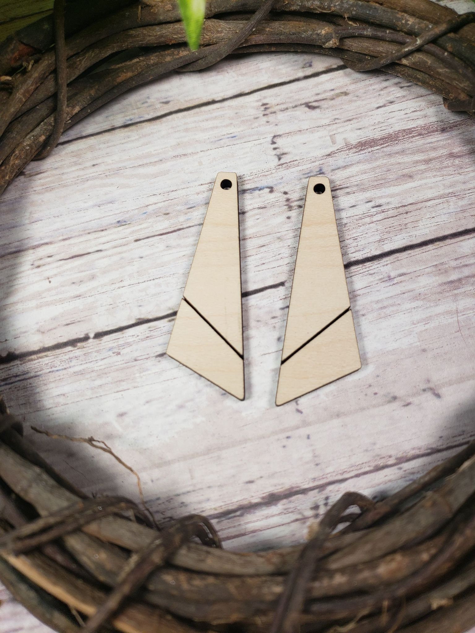 Wooden Earring Blanks 5 Pairs DIY Earrings Unfinished Dangle Etsy