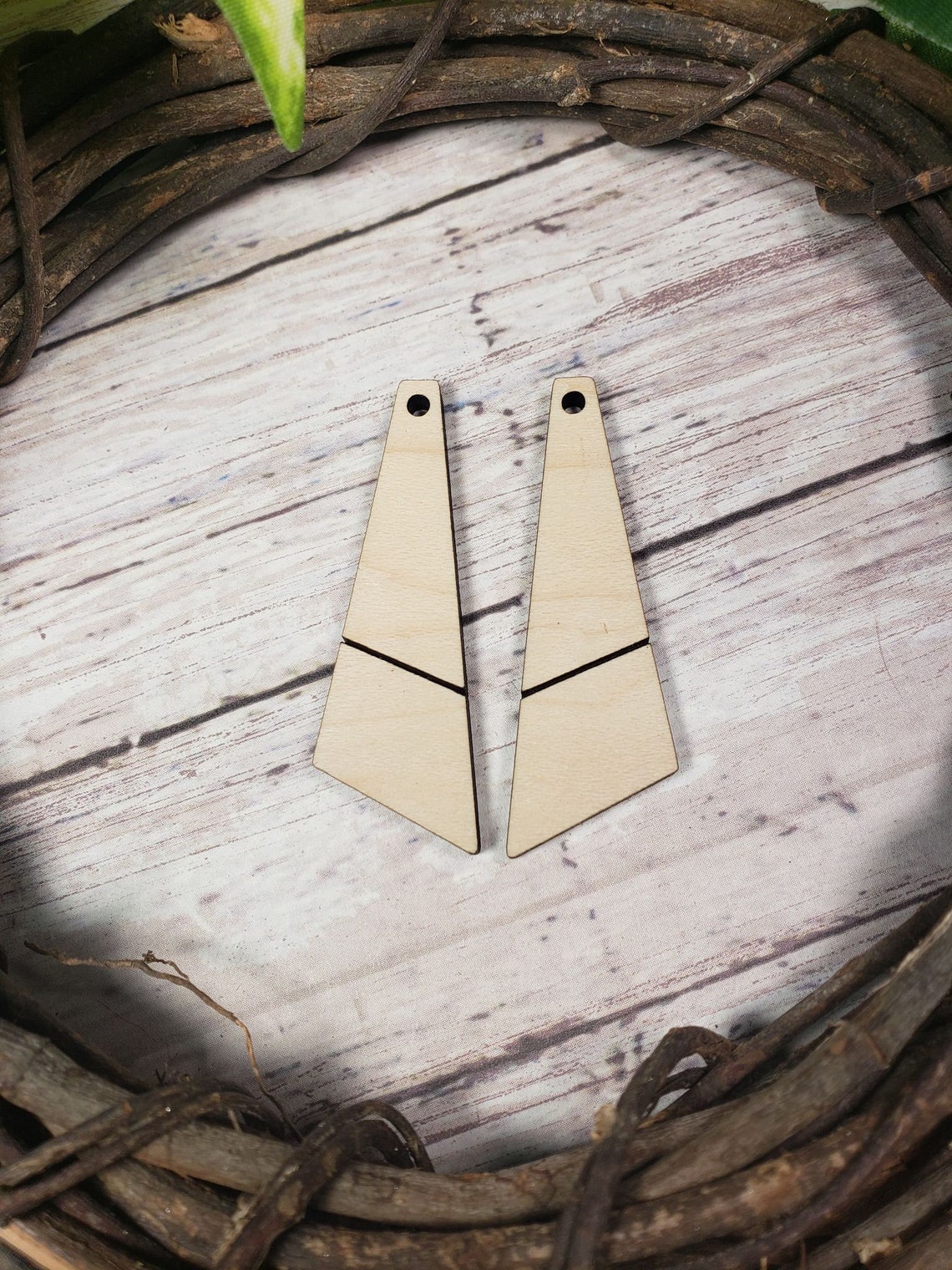Wooden Earring Blanks 5 Pairs DIY Earrings Unfinished Dangle Etsy