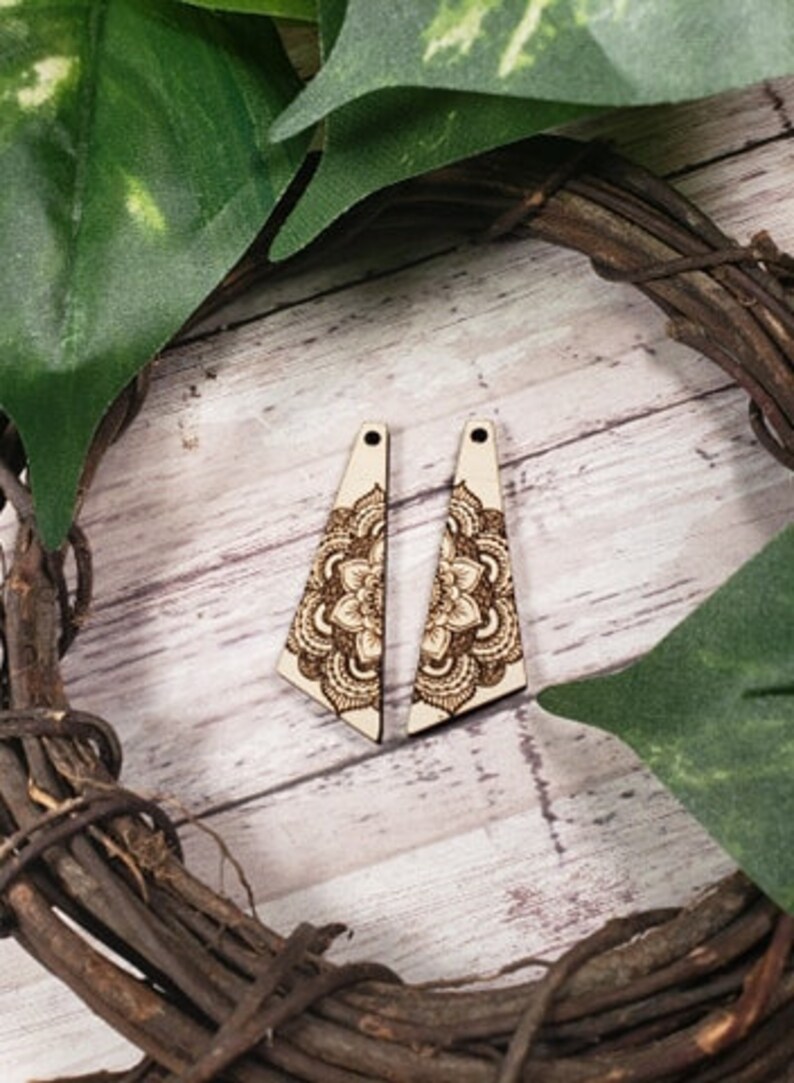 Wooden Earring Blanks 5 Pairs DIY Earrings Unfinished Dangle Etsy