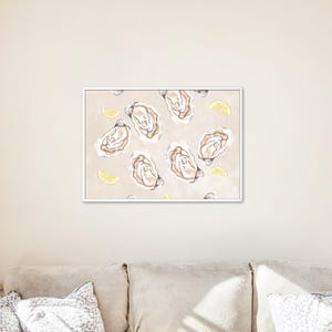 Oyster, Art for business, Coastal Decor, Oysters print, neutral coastal wall art, summer kitchen food poster wall art, seafood printable art