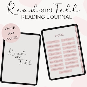 The Read and Tell Digital Reading Journal | Digital Reading Journal | Digital Reading Planner
