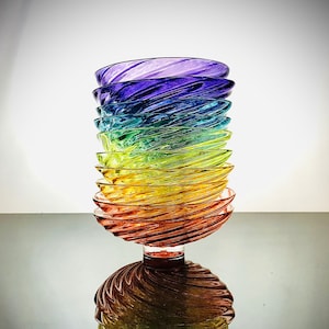 Glass Twisty Bowls, handblown (single bowl)