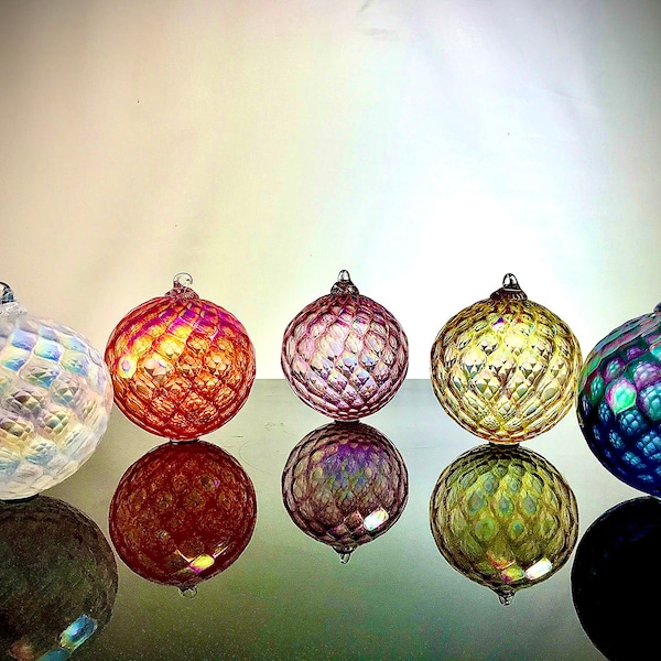 Clear Glass Ornament Etsy