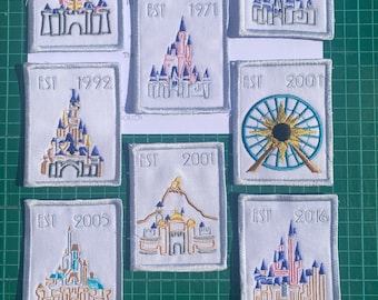 EST Disney Theme Park Icon Embroidered Patches - The complete collection