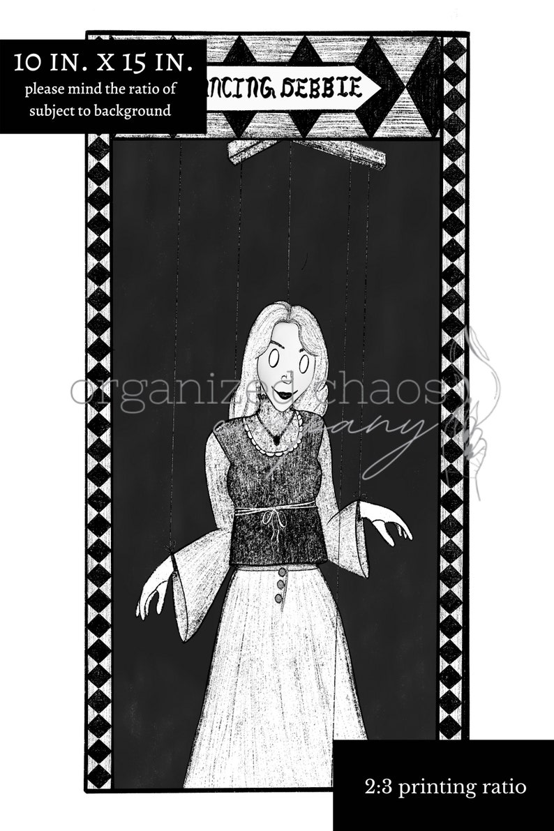 Dancing Debbie Instant Download Art Print Victorian Gothic - Etsy