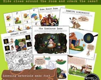 The Luminous Lane Mini Mystery - Printable Clue Hunt, Firefly-Themed Kids Activity, Montessori Worksheets, Teaching Resources