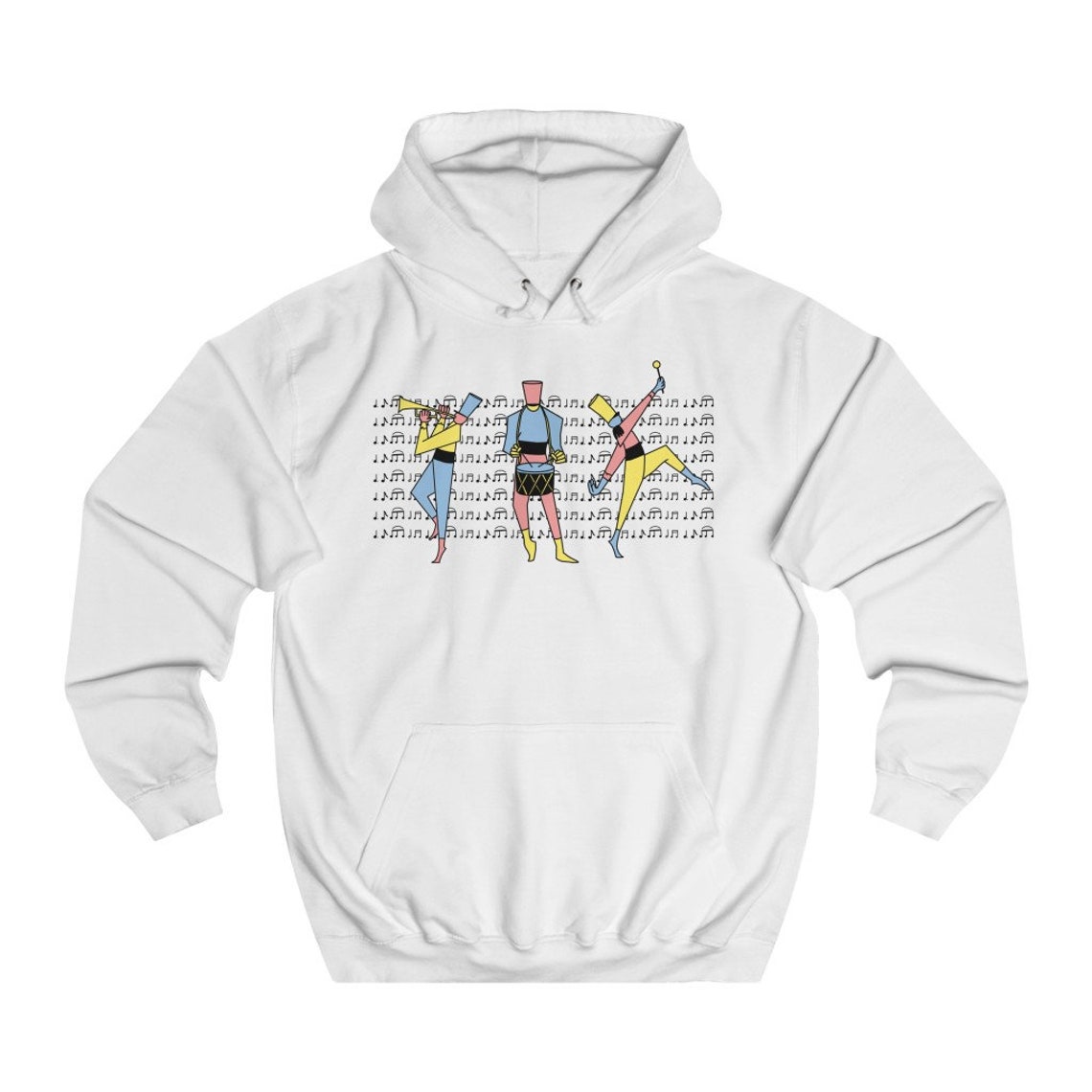 Unisex Band Music Hoodie White for Creatives Gift for Etsy