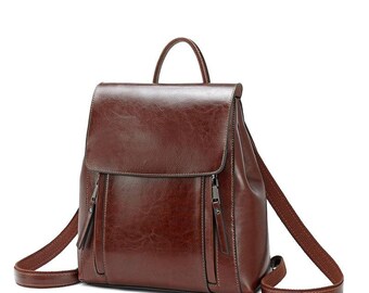 ladies leather backpack sale