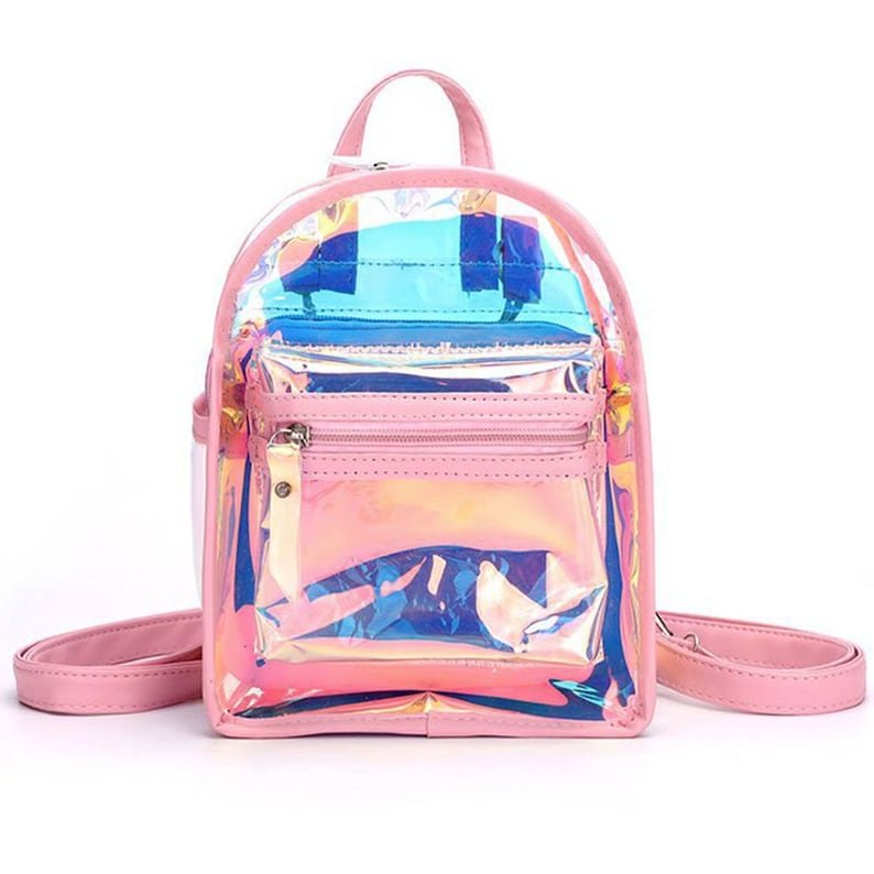 Holographic Transparent Backpack Hologram Bag Girls - Etsy
