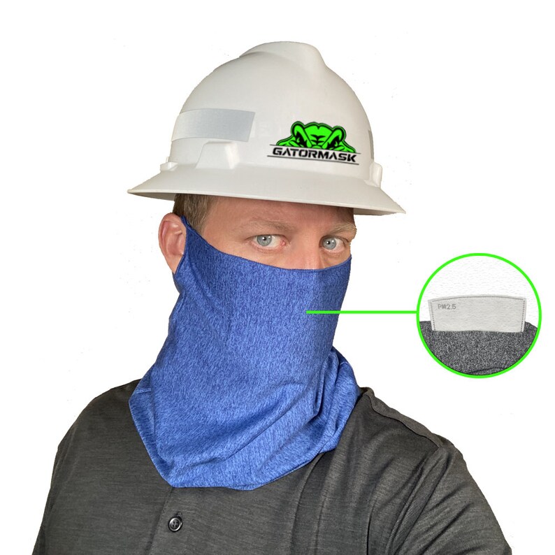 Gator Mask Neck Gaiter Face Cover with Ear Loops With Filter Etsy