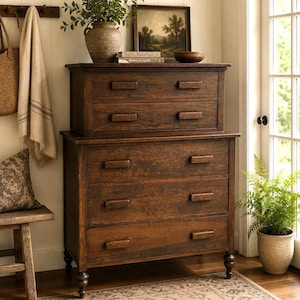 Free Shipping   Handmade Vintage Apothecary Style Cabinet | Primitive Multi Drawer Storage Chest | Wisconsin Craftsman Furniture