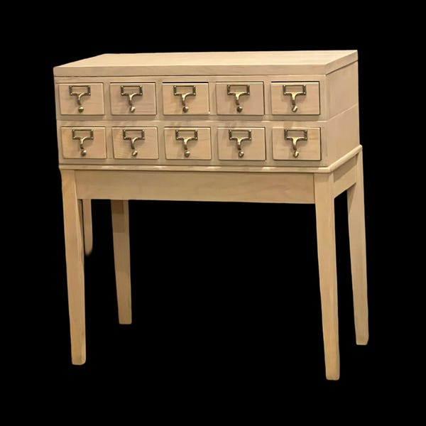 Card Catalog Table Etsy