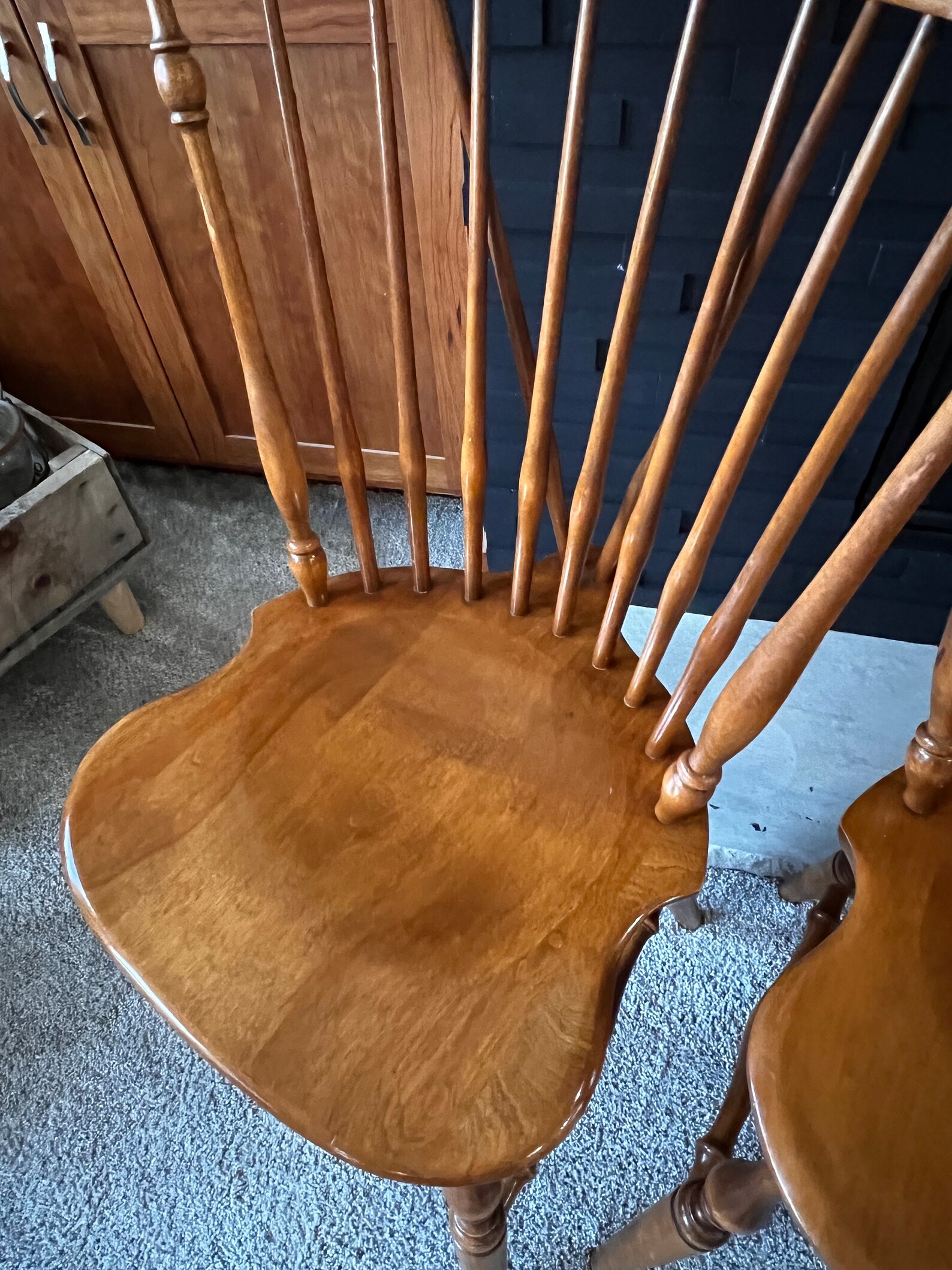 Ethan Allen Fiddle Back Windsor Chairs price is for the Set Etsy