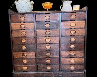Antique Amberg&#39;s Cabinet Letter Cabinet