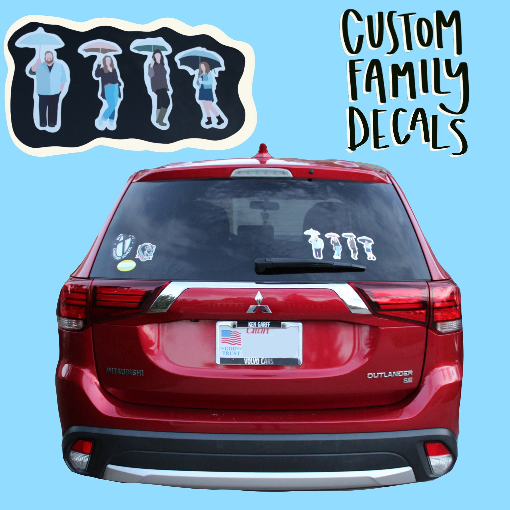 Custom Family Car Decals 50 off Family Portrait Etsy
