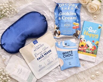 A Little Me-Time Spa Gift Box | Sleep Mask, Face Mask, Chocolate, Bath Salts