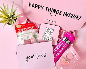 Good Luck Exam Box  | Gift set for her | University Survival Kit | Self Care Gift | Care Package