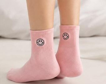 Pink Smile Socks  | Novelty Gift