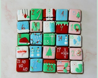 Christmas Countdown Cookie Calendar