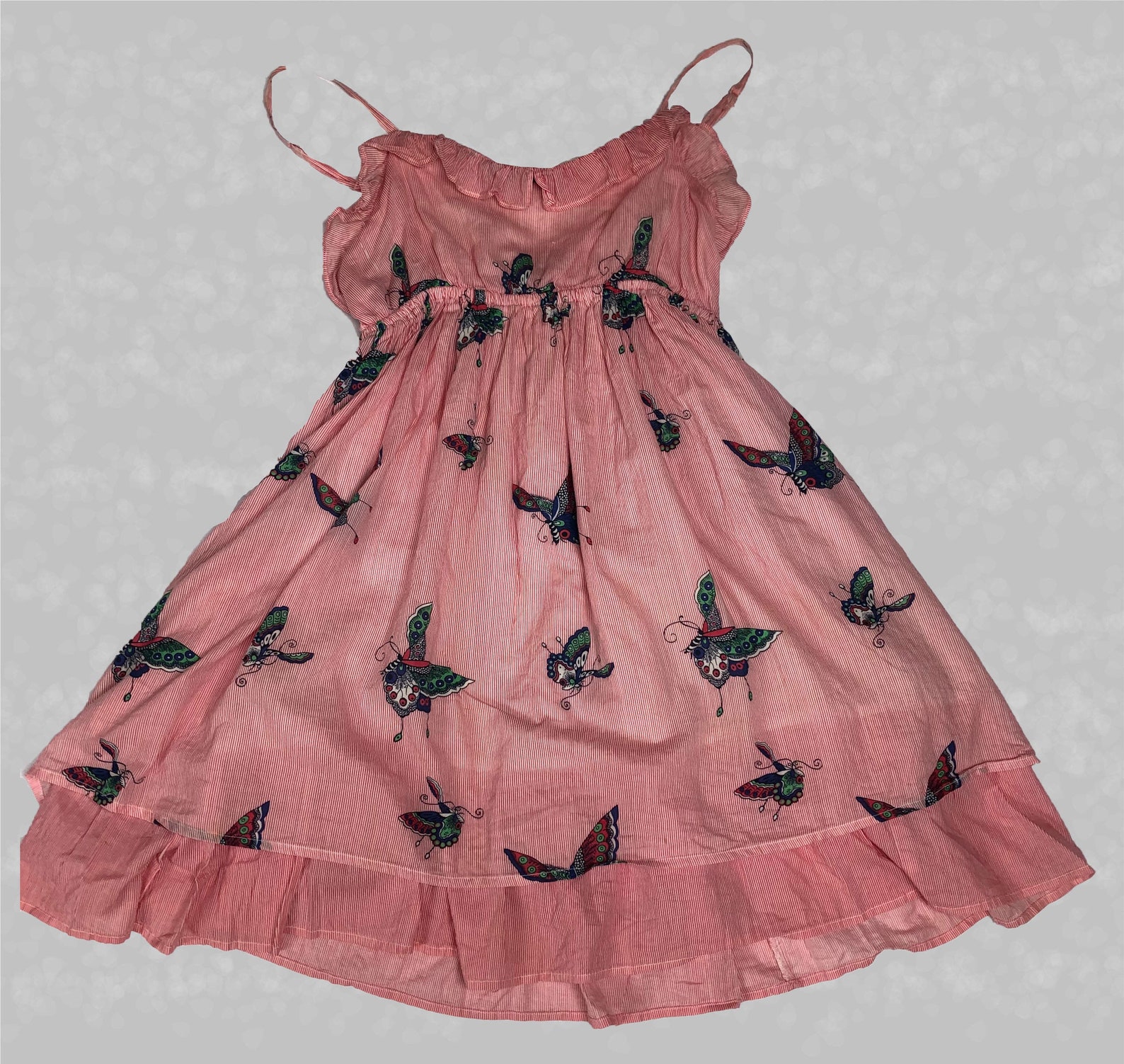 Butterfly Babydoll Gingham Dress with Full Skirt Etsy