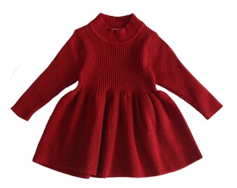 red sweater dress baby