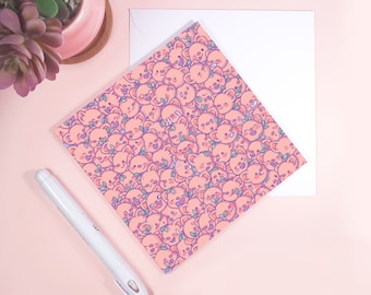 Pigleaf Print Greeting Card ⋰ Pigleaf Kawaii ⋰ Love Partner, Boyfriend, Girlfriend, Family, Friend  ⋰ Valentines Card  ⋰ Love Miss You Card