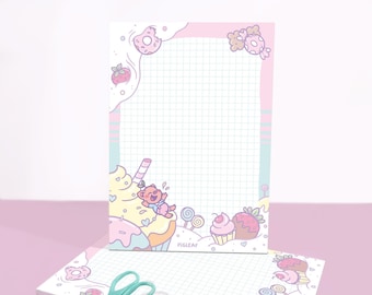 Pigleaf Sweet & Kind-y A5 Notepad ⋰ 50 Sheets ⋰ Stationery Notepad Letter Paper ⋰ Lined A5 Stationary Pad ⋰ Letter Paper ⋰ Penpal Paper