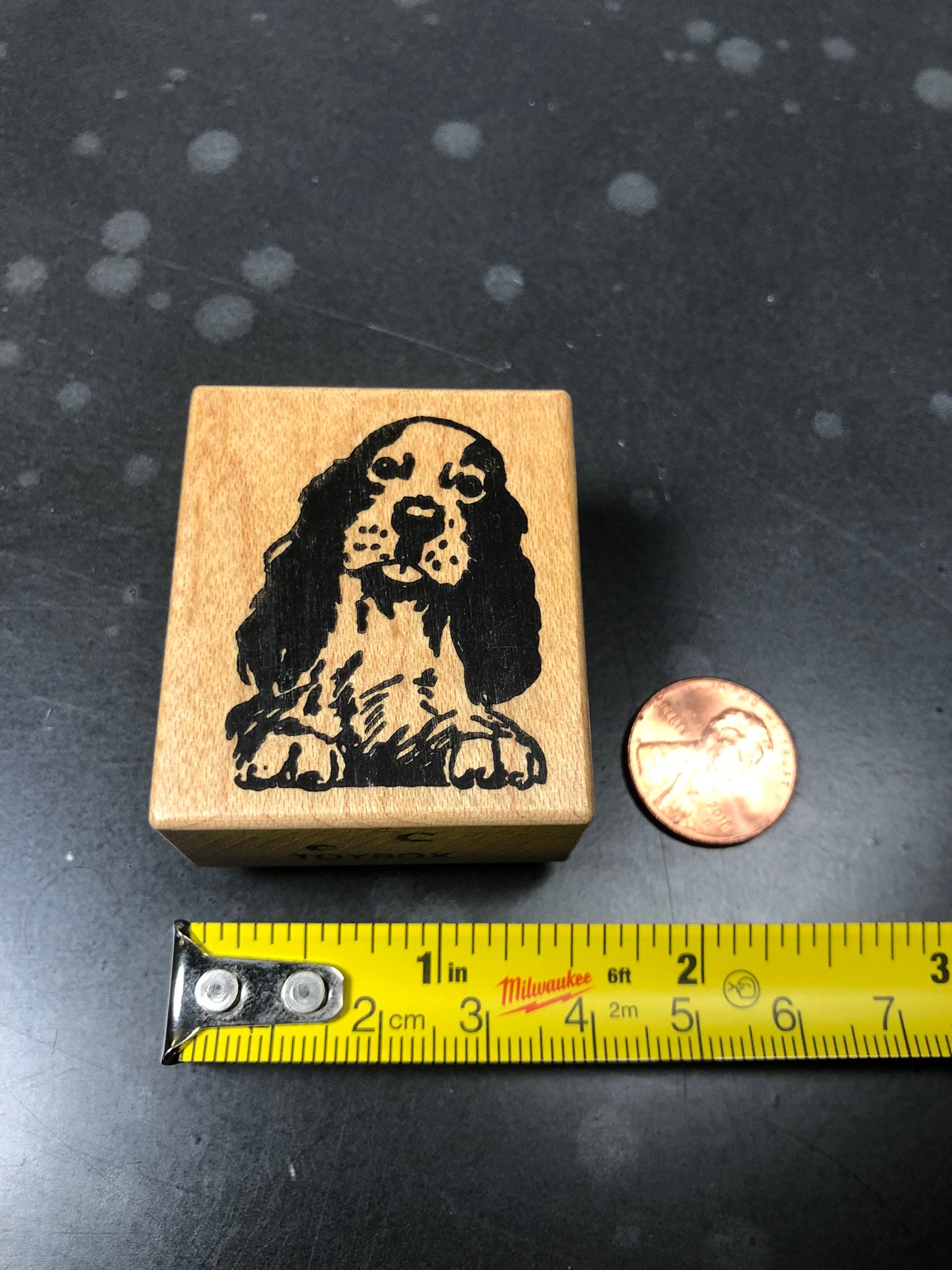 Vintage Rubber Stamp Rare Toybox Cocker Spaniel Etsy