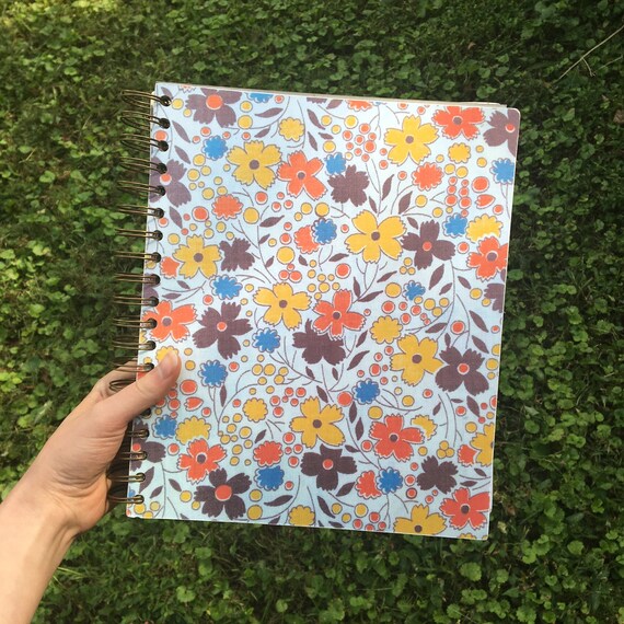 Handmade Spiral Bound Scrapbook or Photo Album With Floral Etsy