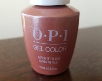 Made It To The Seventh Hill OPI Gel Polish GC L15 Shimmery Tan Lisbon Brand New Manicure Pedicure Nail Art