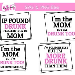 Als gevonden dronken bundel SVG PNG, keer dan terug naar mama, camping drinken SVG - grappig drinken - verjaardagsshirts