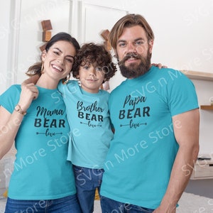 Mama Bear SVG, Baby Bear SVG, Mommy & Me SVG - Family Bear Bundle / Papa, Mama, Brother, Sister et Baby Bear Svg