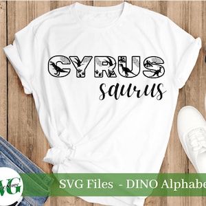 Dinosaur Alphabet Saurus SVG PNG, Dinosaur Letters, Dinosaur Font, Dinosaur Cut Files, Dinosaur Monogram