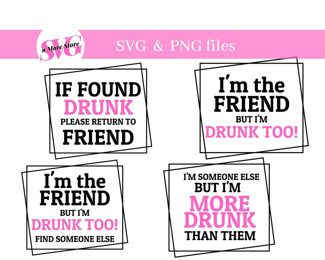 If Found Drunk Bundle SVG PNG, Please Return to Friend, Camping