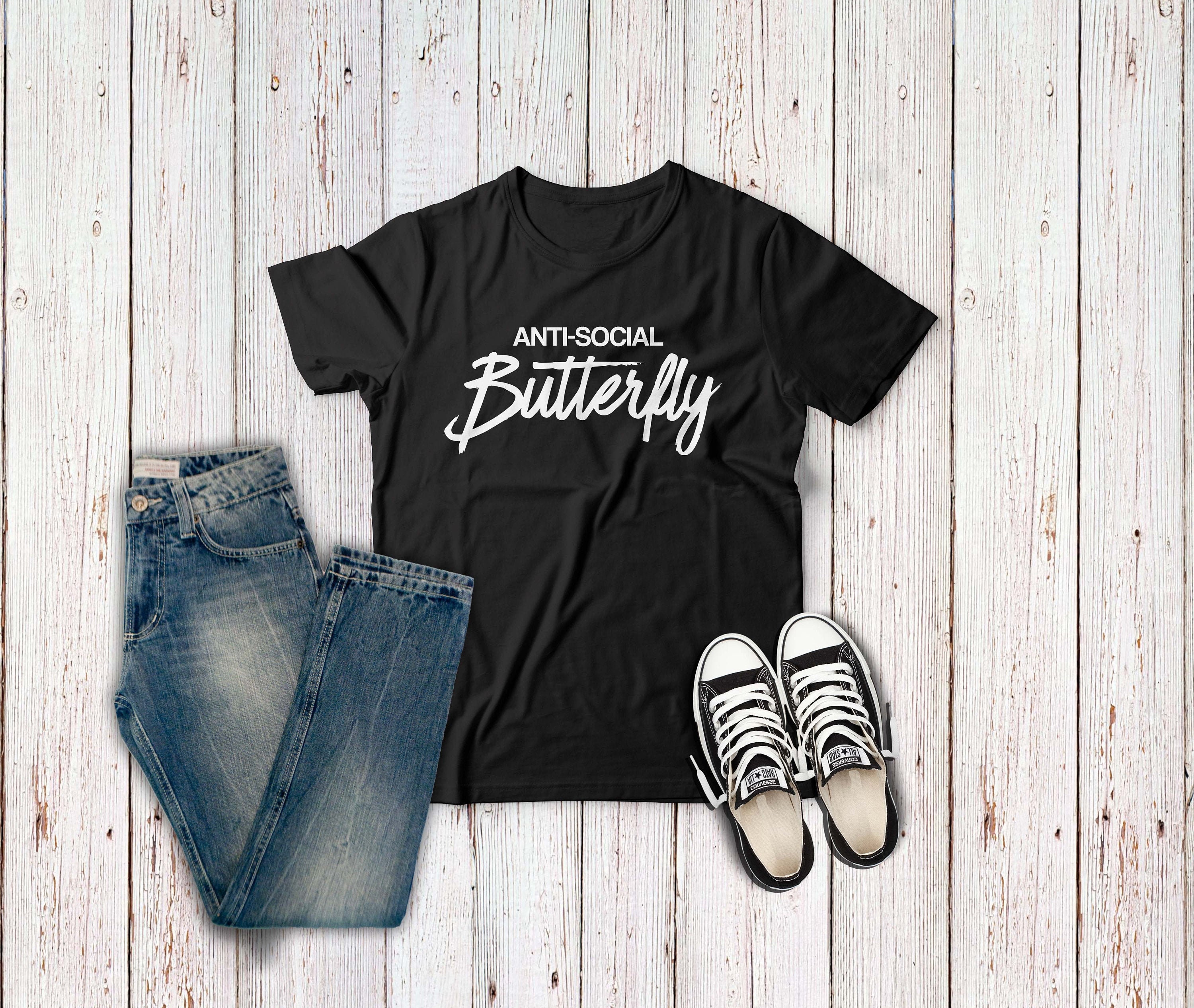 Download Anti-Social Butterfly SVG Sarcastic Tee Funny SVG | Etsy
