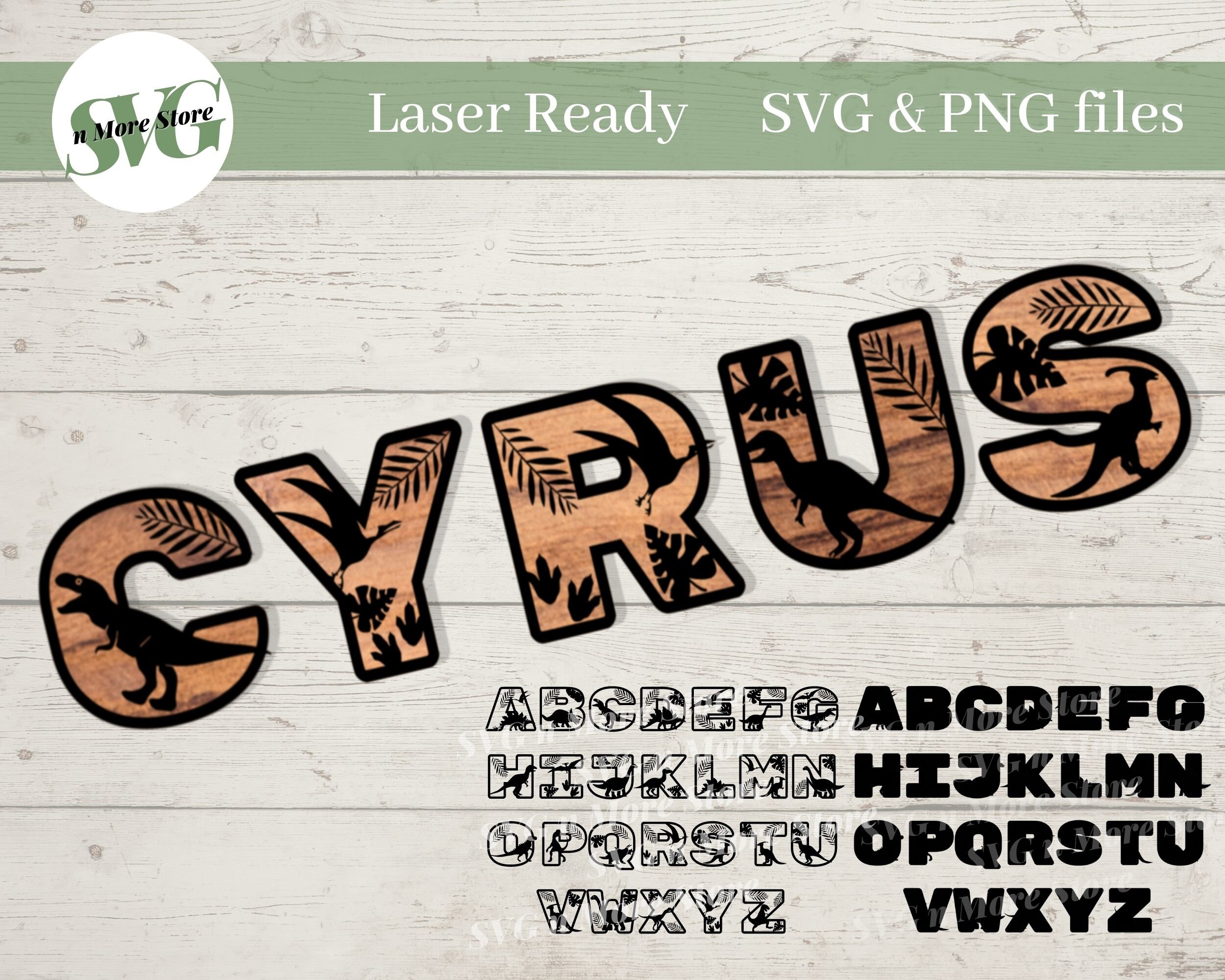 Birthday Dinosaur Alphabet SVG PNG, Dinosaur Letters SVG, Dinosaur Font  Svg, Dinosaur Cut Files, Dinosaur Monogram, Glowforge Laser Cut Sign - Etsy