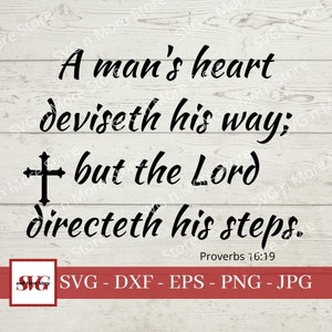 Prayer Cross SVG - Il cuore di un uomo escogita la sua strada