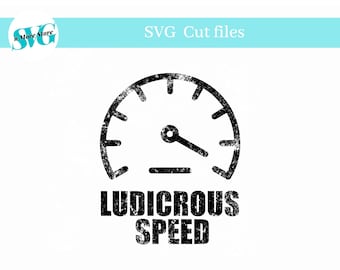 Etichetta auto velocità ridicola SVG PNG File tagliati, download immediato
