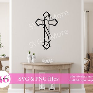 Cross SVG PNG - Wall Art Cross - Christian Cross - Religious Gift