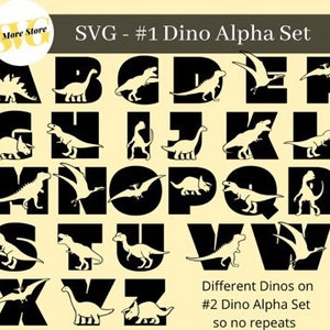 Birthday Dinosaur Alphabet SVG PNG, Dino Letters SVG, Dinosaur Font Svg, Dinosaur Cut Files, Dinosaur Monogram