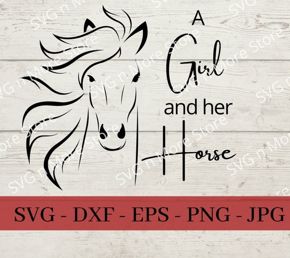 少女と馬 SVG - Etsy 日本