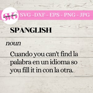 Définition spanglish SVG - Cuando vous ne pouvez pas trouver la palabra en un idioma donc vous le remplissez en con la otra.