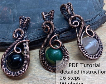Bead Diy Wire Pendants Wire Wrapping Bead Pendant PDF Jewelry