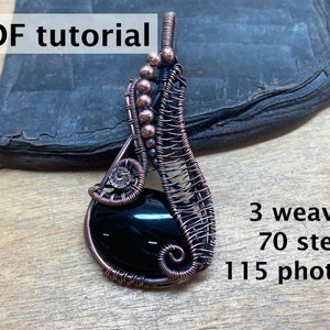 Wire Wrapped Cabochon Pendant Tutorial: Jewelry Making (PDF Download), Level Beginner