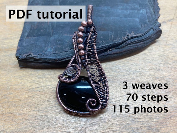 Wire Wrapped Cabochon Pendant Tutorial: Jewelry Making (PDF