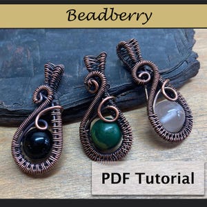 Wire Wrapped Bead Pendant Tutorial: Beginner Jewelry Making (PDF Download)