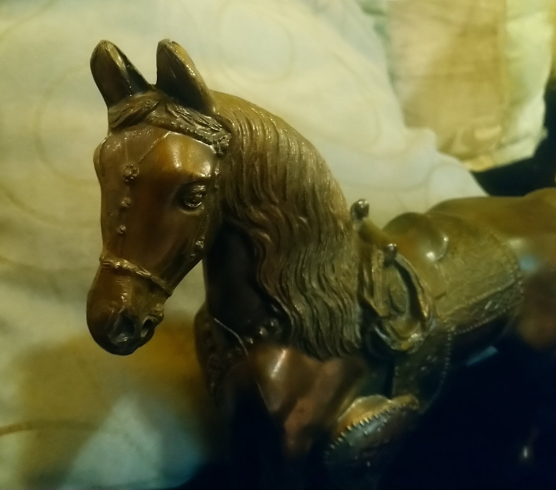 Vintage Cast Metal Western Horse 10 tall Etsy