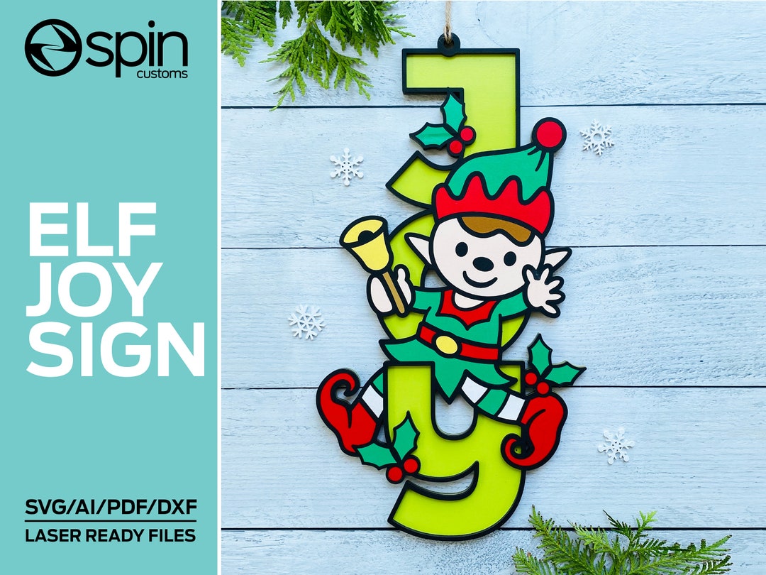 Elf Rave Sign Elf Joy Sign - Christmas - Laser Ready File - Glowforge and Other ...